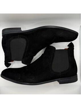 Men's H&M Black Suede Chelsea Boots Size 11.5 Casual Work Wear‎
